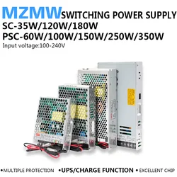 Universal Smart Power Supply and Battery Charger with UPS Functionality, 110/220V AC/DC, 12V/24V Output, 35W to 350W Options - 12V