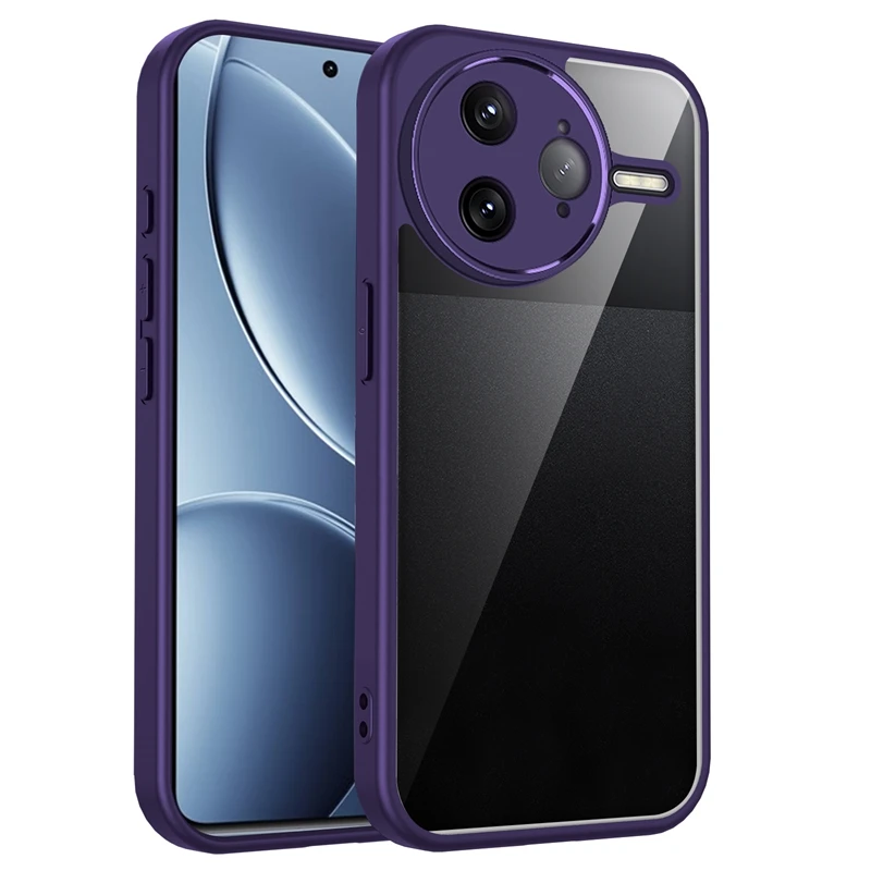 Enhanced Transparent Silicone Shockproof Clear Phone Case Cover with PC Back and TPU Bumper