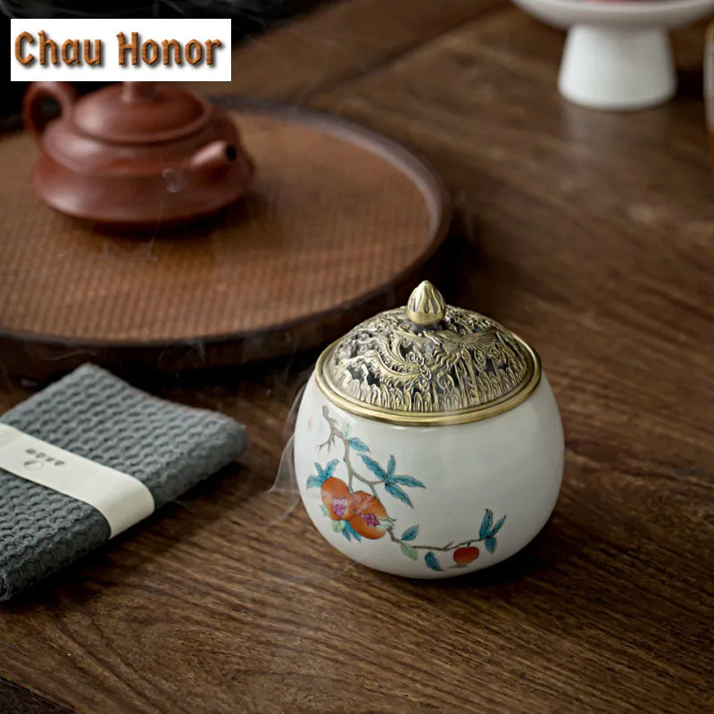 Ru Kiln Cat Art Incense Burner Burning Aromatherapy Furnace Household Indoor Zen Censer Burner Holder Home Decoration Crafts