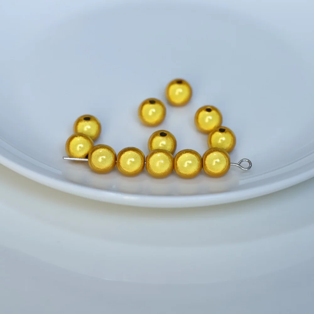 Satin Luster Imitation Pearl Glass Beads - Round, Dyed, Loose Spacer Beads for Jewelry and Vase Filler