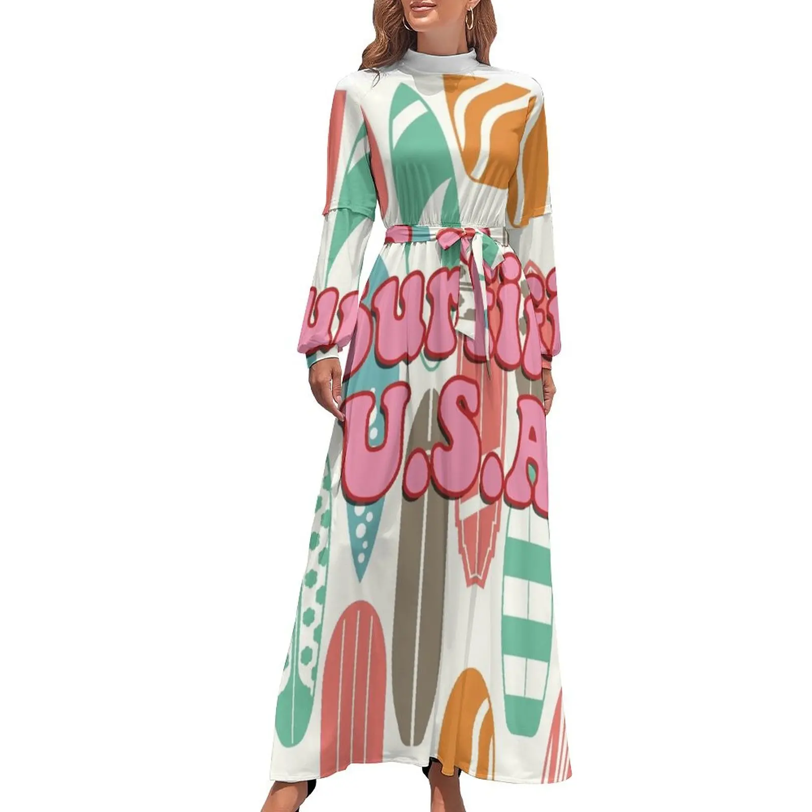 

Beach boys, surfing USA, surfing, surf, 60's music, Retro, Long Dress evening dress woman festival outfit women Dance dresses