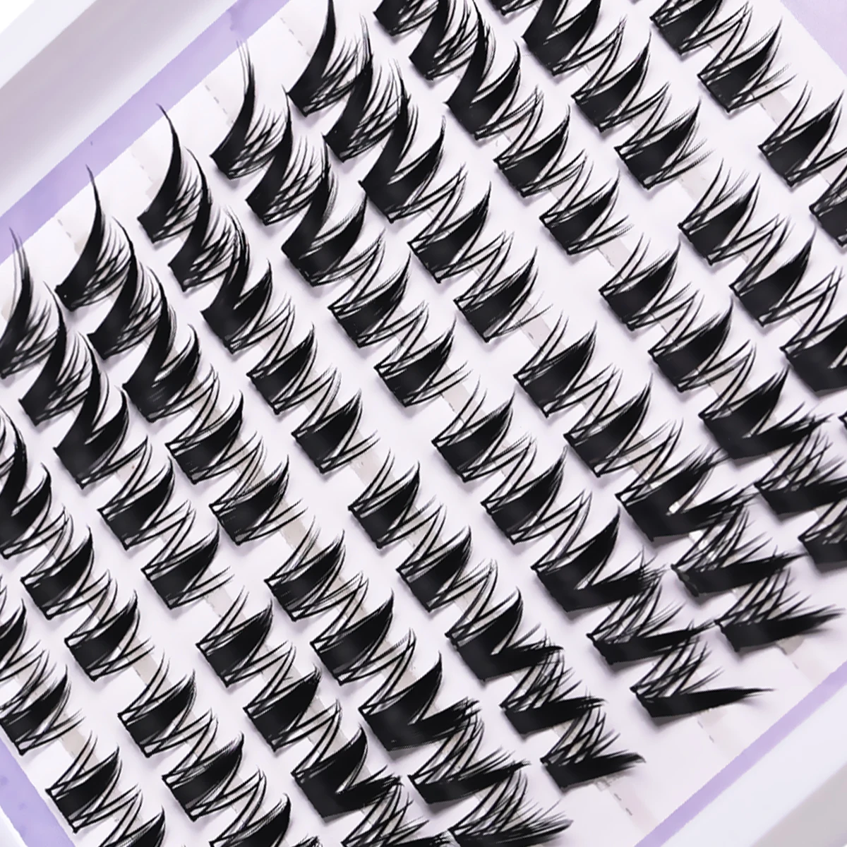 Fluffy Fox Wimpern-Cluster, 10-reihig, komplettes Set, dramatische 3D-Fälschungswimpern im koreanischen Stil für den natürlichen täglichen Gebrauch, einfach anzuwenden