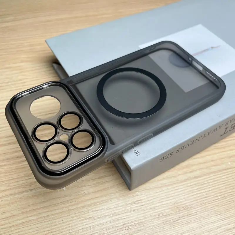 Magnetic Ultra-thin Transparent TPU Soft Silicone Case with Lens Protection