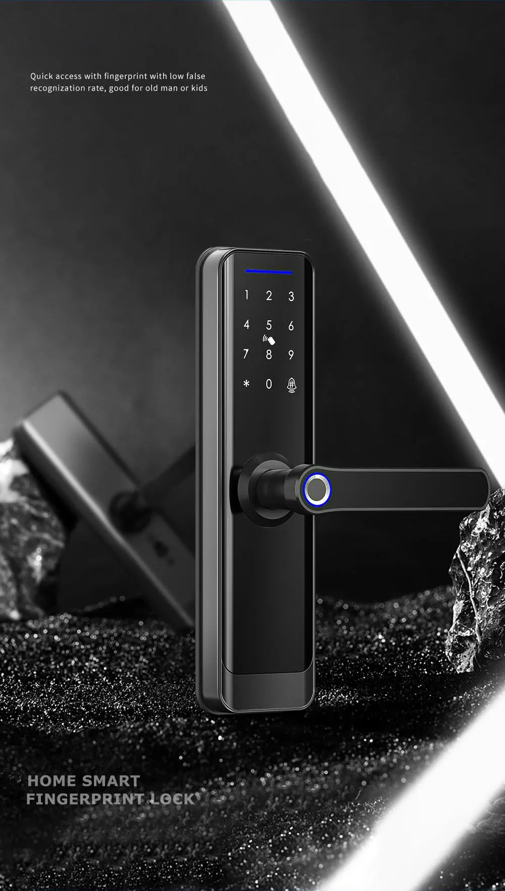 Zigbee Smart Lock Work with Tuya App Core Cylinder Home Security Door Lock Encry