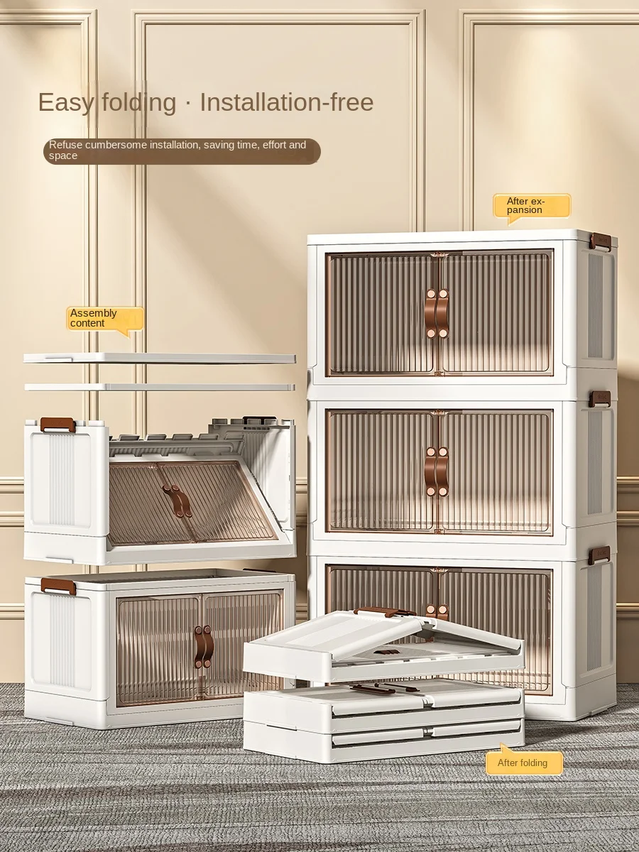 Easy Installation Multi-Layer Stackable Portable Storage Cabinet with