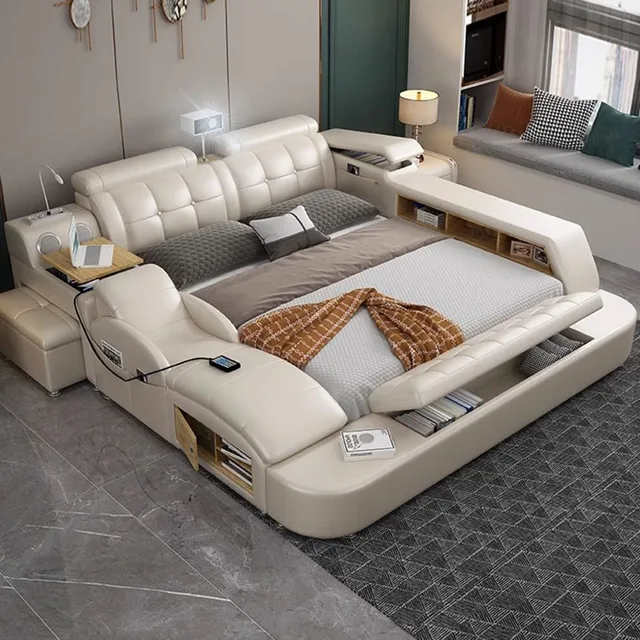 현대적 우아함과 실용성이 조화된 킹 하이엔드 더블 침대