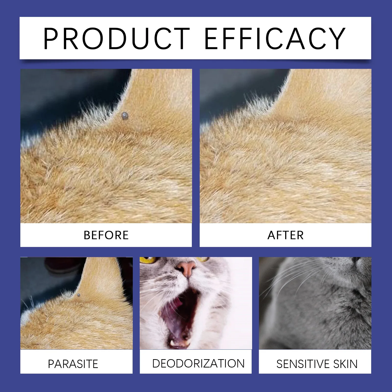 YEGBONG Pet Deodorant Spray, Cat and Dog Flea Liquid Deodorant Body Spray