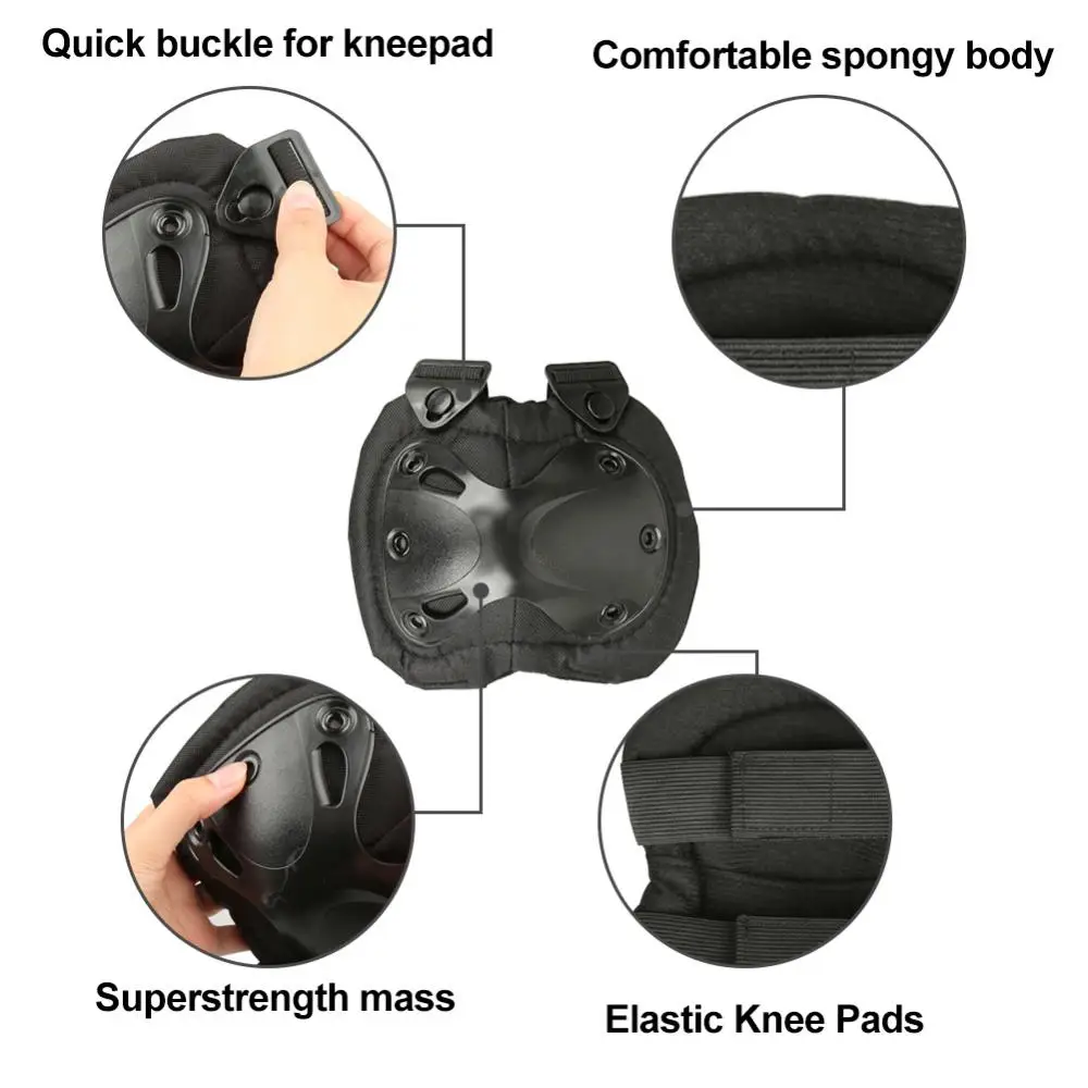 Tactical Knee Pads Elbow Protector with Army Gloves for Adult Protect Airsoft Gear Survival Tool Military тактическое снаряжение