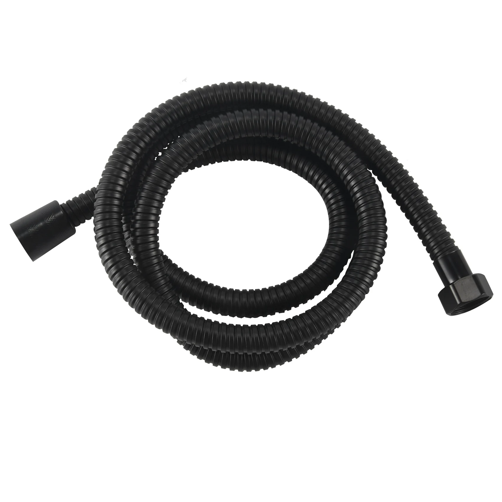 Black Shower Hose 150Cm Stainless Steel Shower Tube Flexible Gold Bathroom Hose Plumbing Glossy