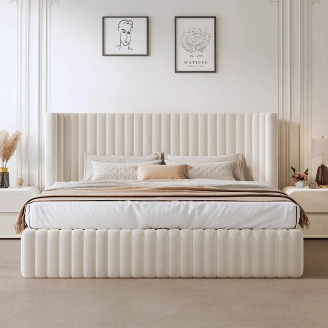 Lit de chambre de fille princesse Simple traduction lit de rangement Double moderne Cama Matrimonio multifonctionnel maison accessoires 1