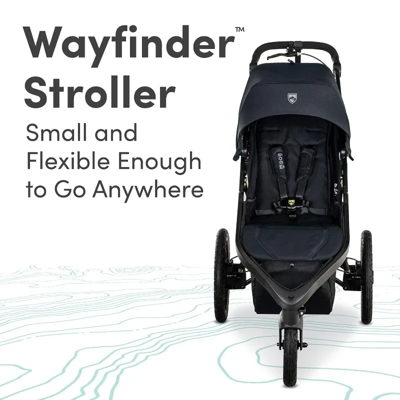 Wayfinder Jogging Stroller with Independent Dual Suspension 1