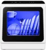 Mini Portable Dishwasher Countertop Compact Dishwashers, Tabletop Small Dishwasher with 5L Built-in Water Tank with 6 Mod 1