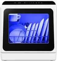 Mini Portable Dishwasher Countertop Compact Dishwashers, Tabletop Small Dishwasher with 5L Built-in Water Tank with 6 Mod 1