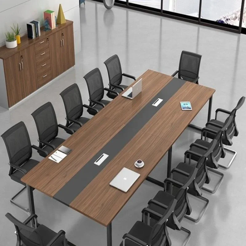 

Customized multi-person strip office conference table, simple reception and negotiation table, large and small tables, work tabl