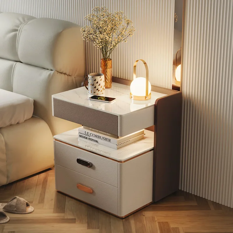 

Korean Minimalist Nightstands Cheap Luxury Unique Smart Bedside Table Bedroom Modern Mesita De Noche Dormitorio Home Furniture