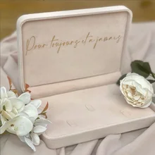 

Custom Flannel Jewelry Box Necklace Ring Earring Nail Bracelet Jewelry Box Gift Boxs For Bride Bridesmaid Wedding Jewelry Box