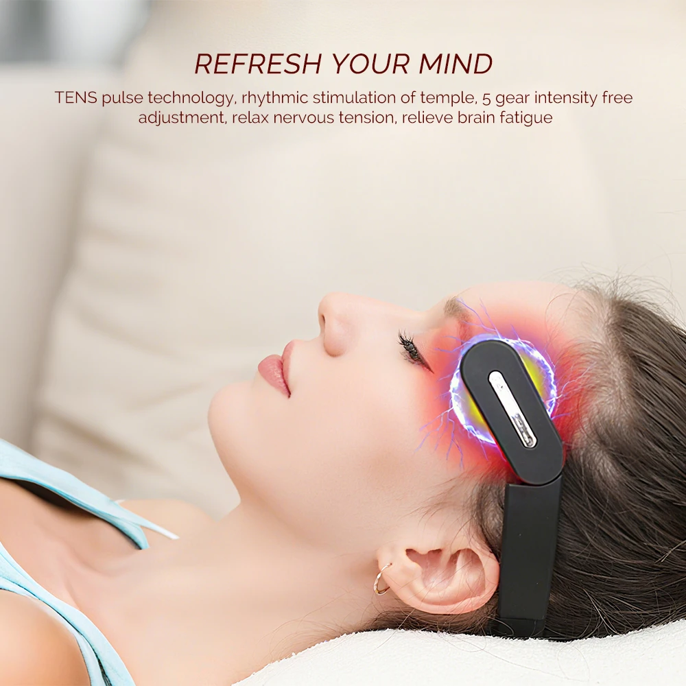 EMS Electric Head Massager 5 Gear Low Frequency Pulse Massage Relaxation Stress Sleep Aid Device Insomnia Head masajeador