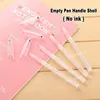 10/20/30/50/100Pcs Set No Ink Empty Transparent Gel Pen Handle Shell For Office School Writing Stationery Accessories Supplies 6