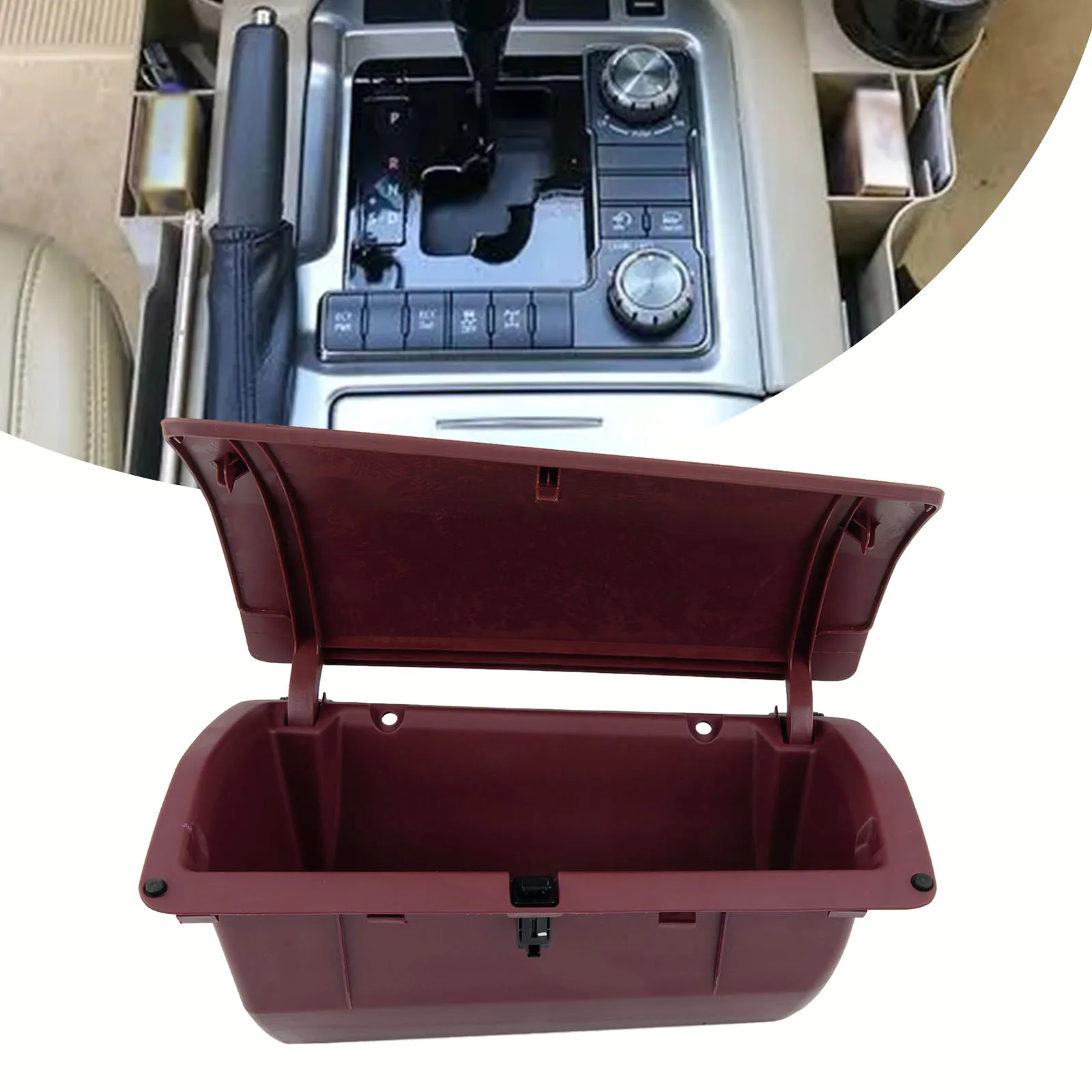 

Car Red Plastic Dashboard Interior Storage Box For Toyota -Hilux Vigo 2002-2014 Easy To Install 55441 0K010 55042 0K020