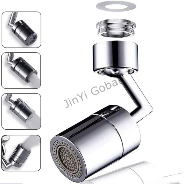720 Degree Swivel Tap Aerator Adjustable Dual Mode Sprayer Filter Diffuser Water Saving Nozzle Kitchen Faucet Extender Adapter 1