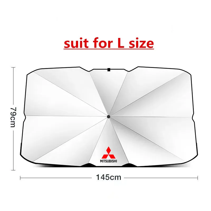 Car Foldable Windshield Block Heat Sun Shade Umbrella For Mitsubishi Outlander Pajero Asx Colt Lancer EX Evolution L200 Ralliart car windshield sunshade