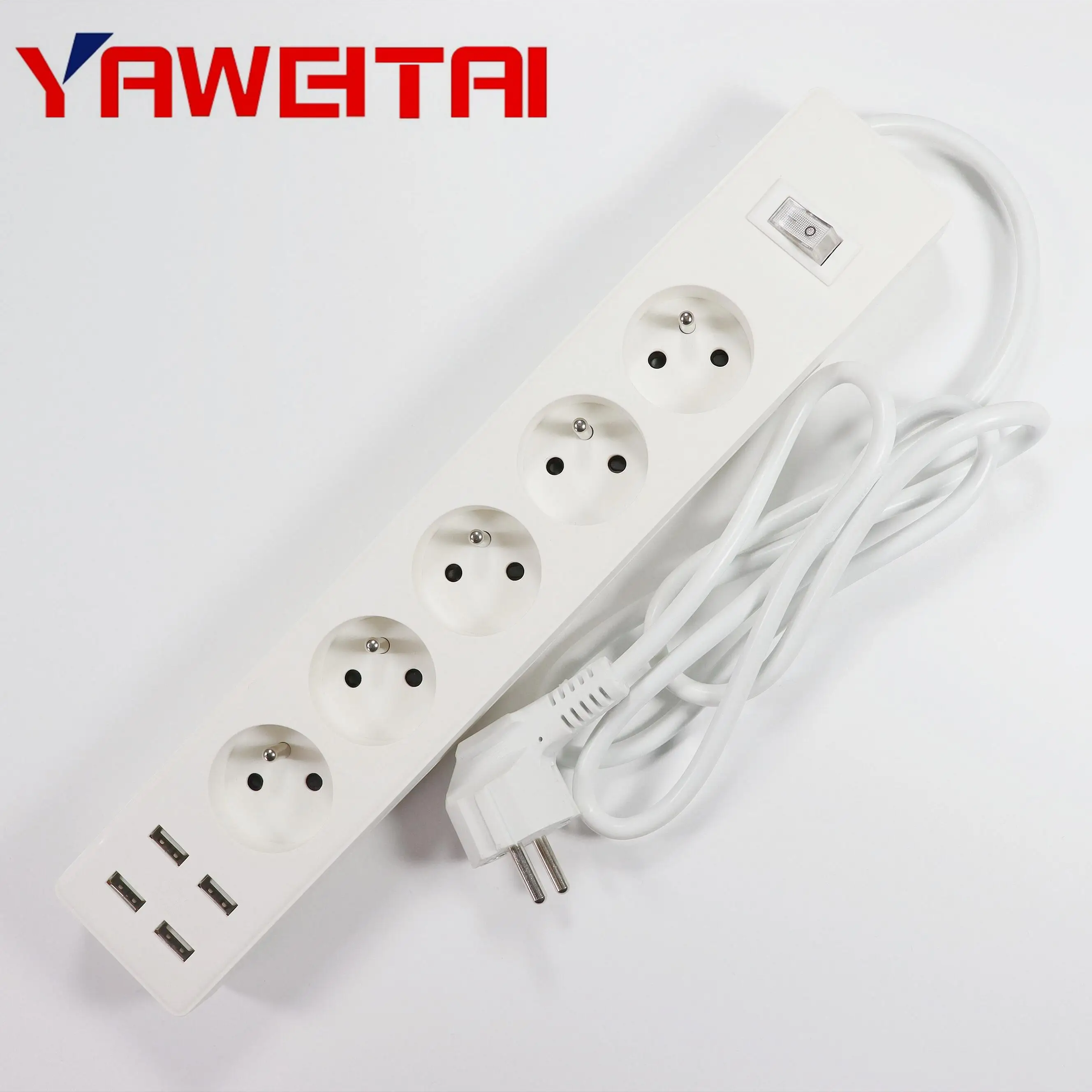 Европейская розетка французского типа с USB-портами для зарядки штепсельная вилка