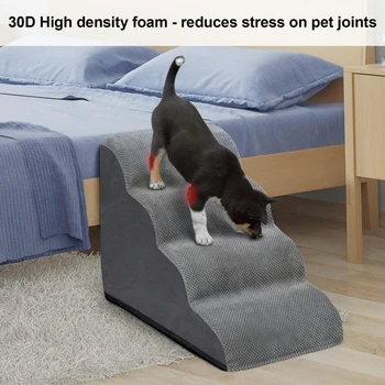 Pets Steps For Dogs Cats Non-Slip Dog Training Stairs Removable and Washable 3 4 5 Steps 4