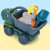 6Pcs Dinosaur Summer Beach Toys with Dump Truck Sand Molds Shovel Rake Sand Sifter Sand Toys Sandbox Toys for Kids Boys Girls 1