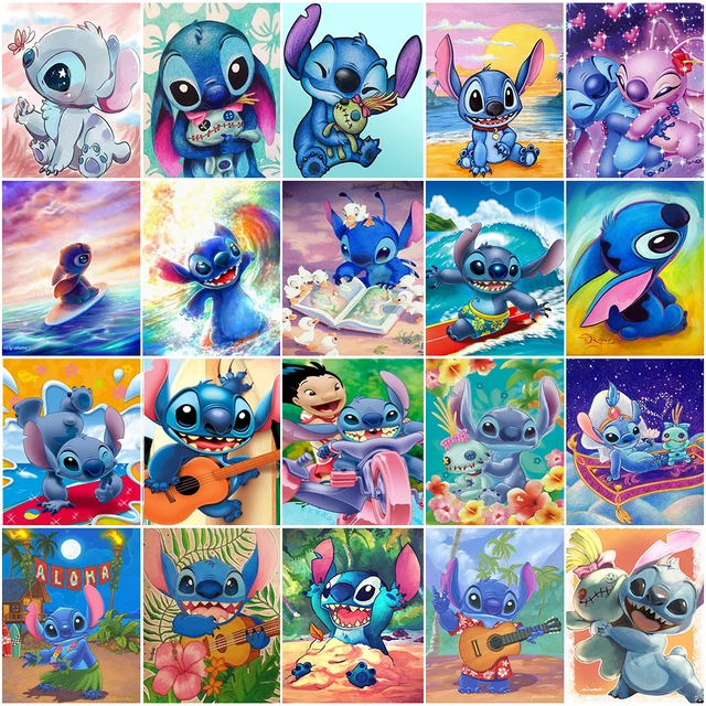 Lilo & Stitch Decoração Moderna Disney Cartaz De Parede Dos Desenhos  Animados Ponto Pintura Da Lona Decoração Do Quarto Imprimir Presente Claro  Arte Colecionável - AliExpress