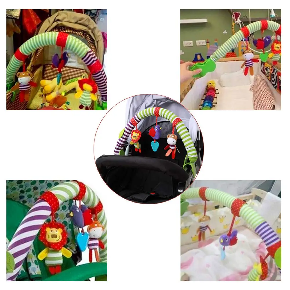 Baby Stroller Arch Toys Rattle Stroller Lathe Crib Toys Car Seat Cot Play Travel Infant Baby Toys Educational For Newborn Gifts - 6