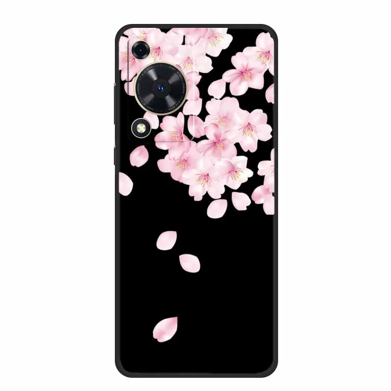 Black Silicone Soft Phone Case with Cartoon Design