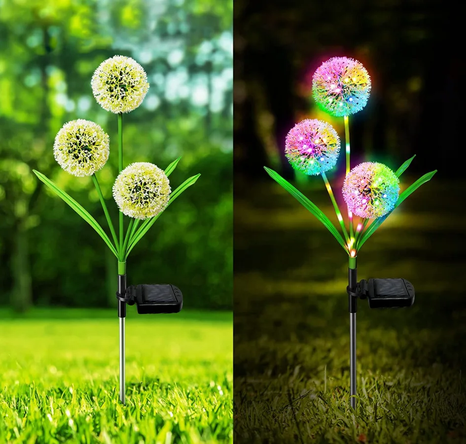 Lumini de grădină în aer liber impermeabile LED flori solare mize lumina cale curte patio Villa gazon lampă decorativă_voghion.com