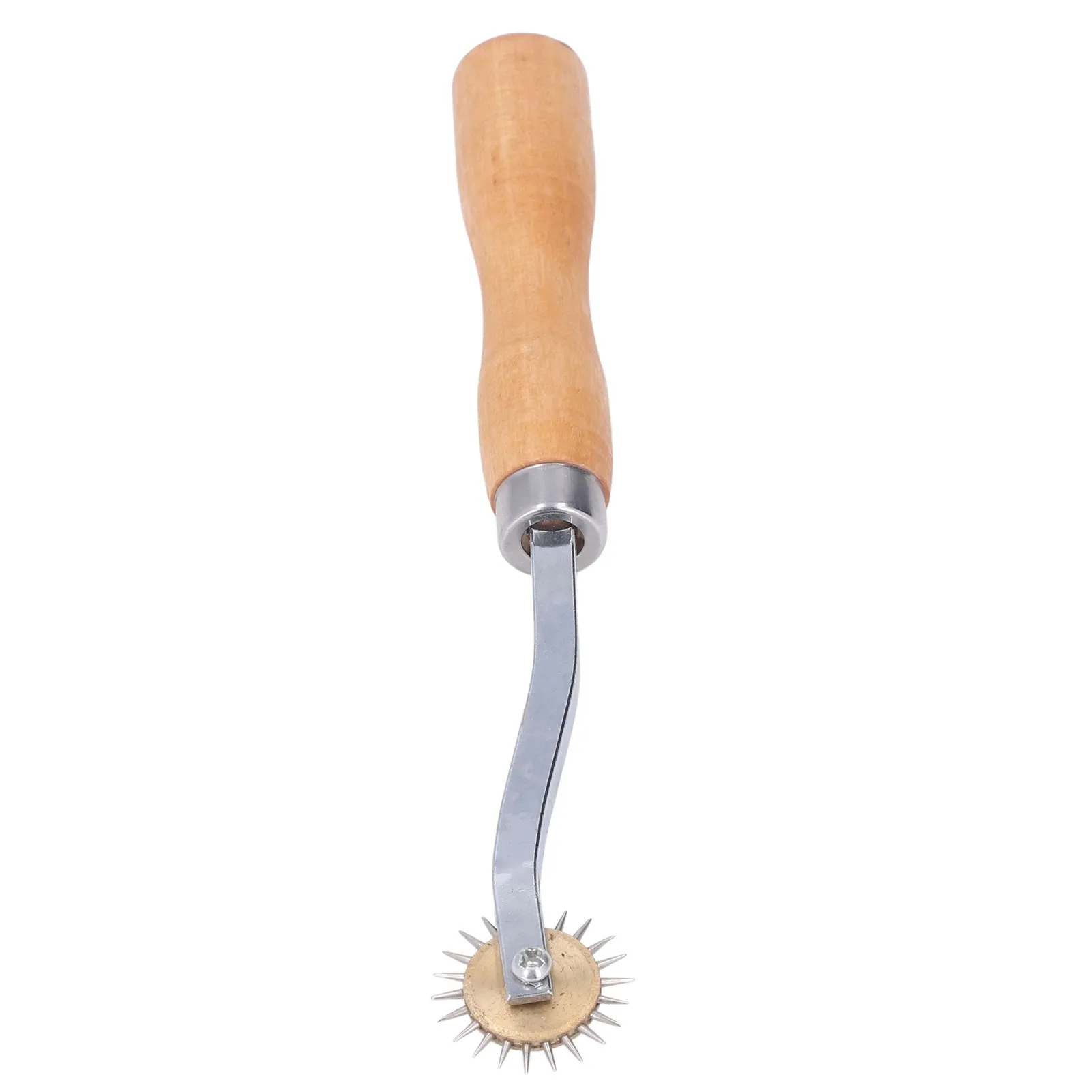 Tracing Wheel Wooden Handle Stamped Metal Pins Stainless Steel Pounce Wheel Incisive Wearable for Paper for Quilting Cloth