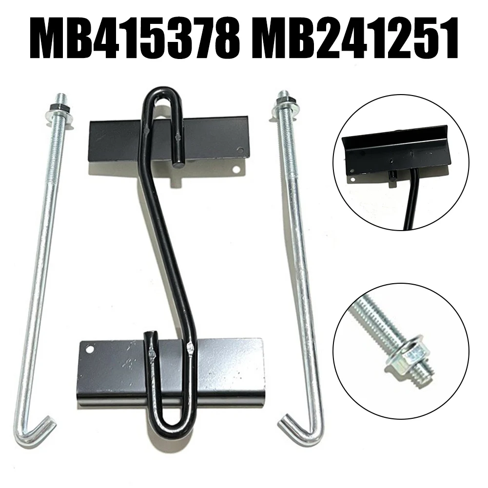 1pc Battery Hold Down Bracket + 2pcs Bolts Fits For Mitsubishi-Pajero V70W V90W V80W #MB415378/ MB241251 Plastic & Metal Parts