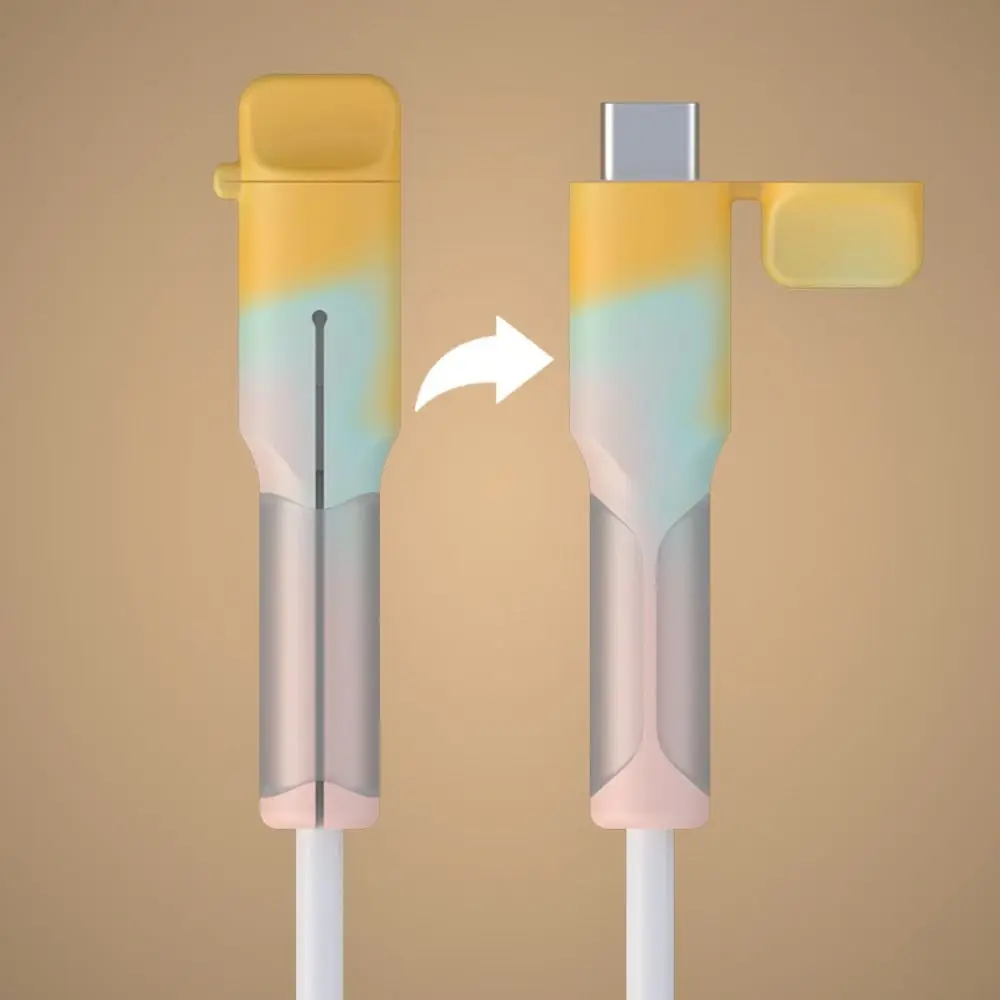 Silicone Soft Cover Type C Charger Cable Protector - Durable and Practical Wire Accessory