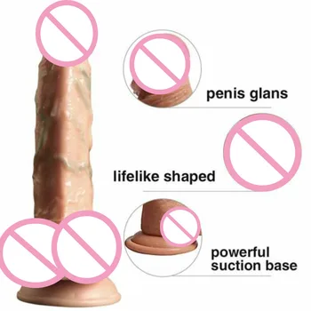 Realistic Dildo Vibrator G-spot Massage Masturbation Lifelike Feeling Real Penis Sex-Toys For Women Adult Sex Shop 4