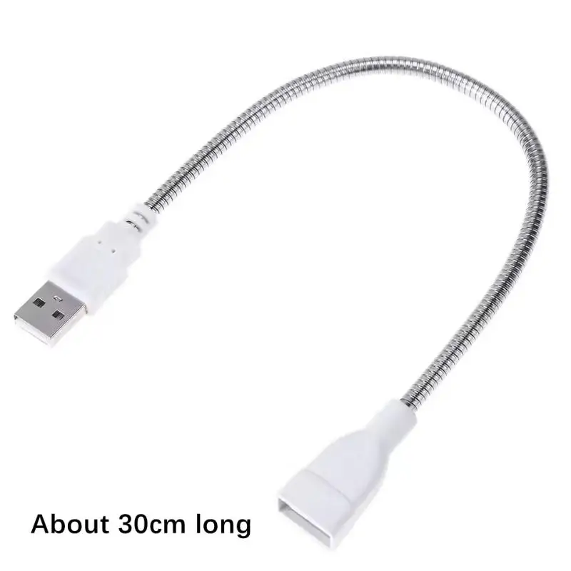 【C】LED 조명 팬 전원 공급 어댑터가 있는 USB 연장 케이블 전자제품용 남성-여성 유연한 금속 호스 코드 M20