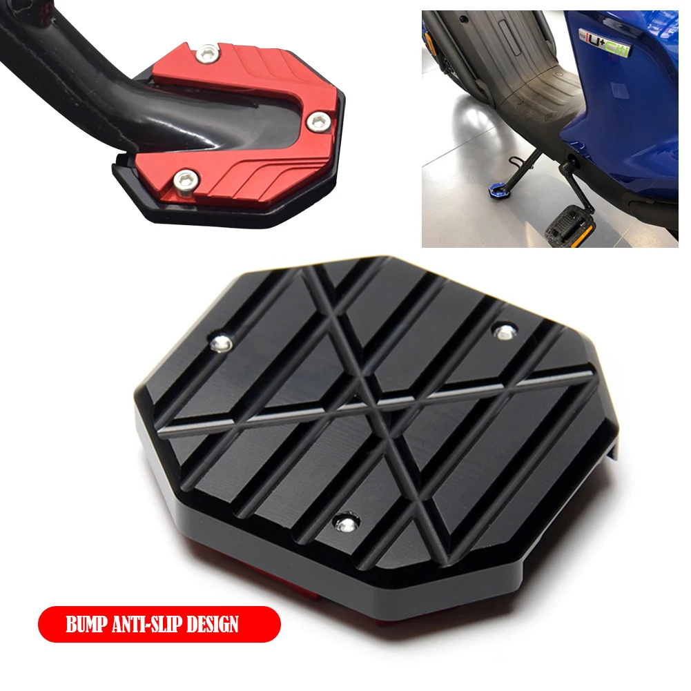 Aluminum Alloy Motorcycle Bike Kickstand Extender Foot Side Stand Extension Foot Pad Support Plate Motorbike Accessories motorcycle kickstand extender
