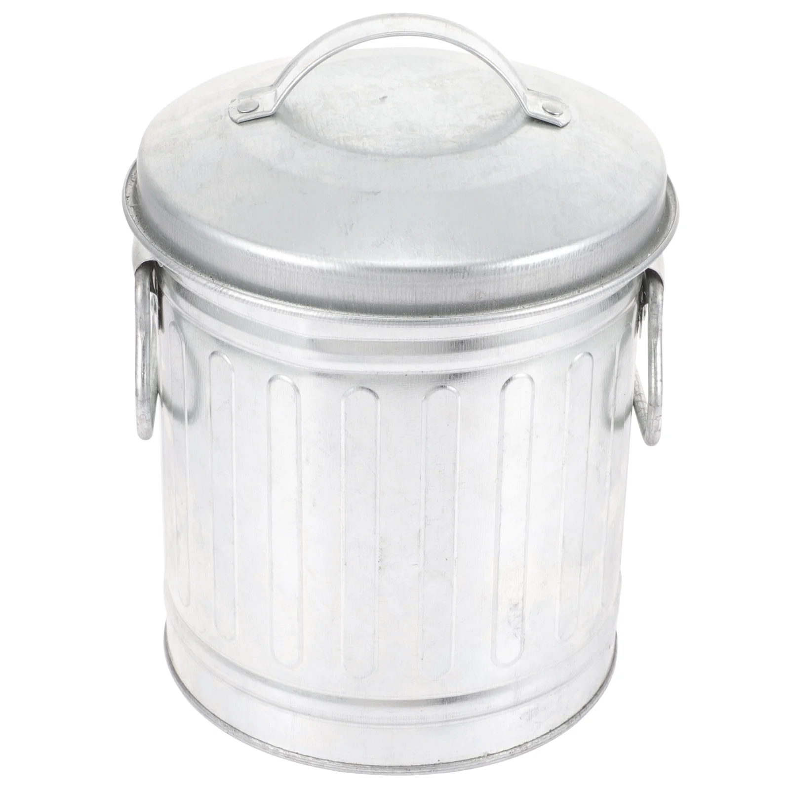 

English title: Ash Bucket Lid Galvanized Iron Metal Fireplace Charcoal Can Coal Small Trash Pen Storage Kitchen Compost Bin