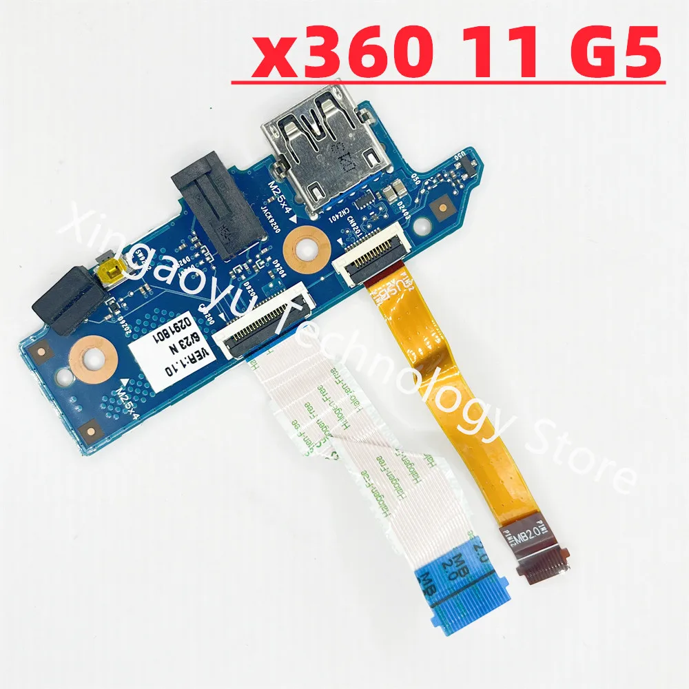 Original para hp Probook X360 11 g5 Interruptor Botão de Áudio Fone de Ouvido Placa Usb L84410001 6050a3112901-audio-a01 100 Testado ok