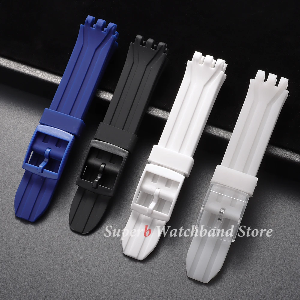 Waterproof Silicone Sport Watch Strap - 18mm Rubber Wristband Replacement