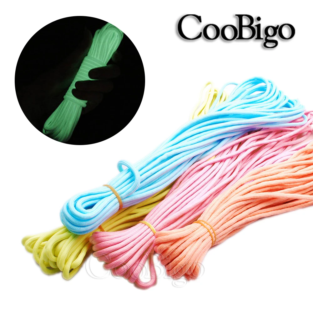 Parachute Cord Lanyard Luminous Paracord Bracelets Rope Tent Outdoor Climbing Camping Survival Accessories 4mm 10 20 50 100ft paracord rope,braided paracord,paracord bracelet,paracord bracelet accessories,mountaineering rope,paracord accessories,outdoor knife lanyard,outdoor accessories,paracord lanyard pendants