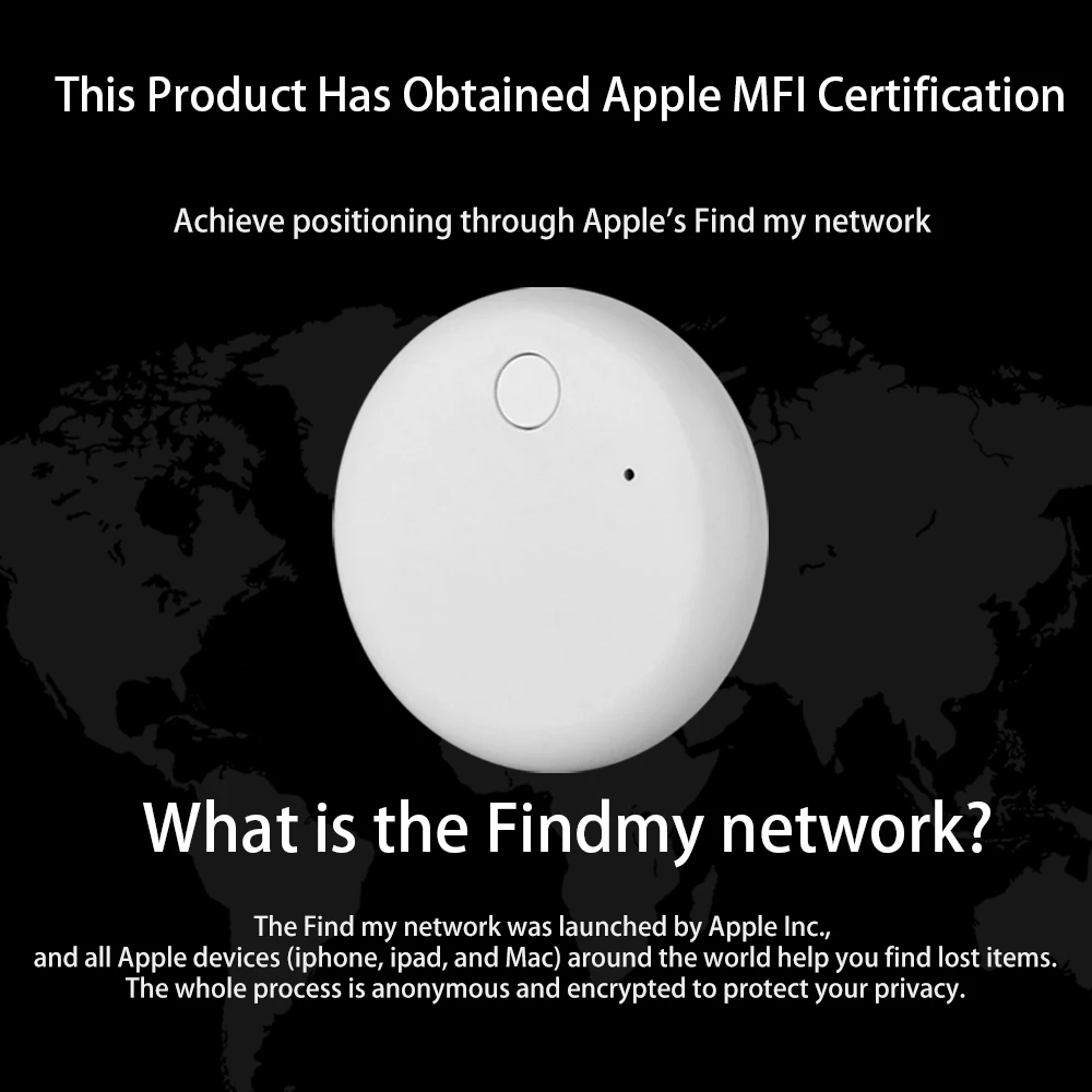 Smart Global Locator Mini GPS Tracker For Apple Find Pets Kids Key Wallet Car Luggage Anti-lost Finder Locator Alarm For IOS