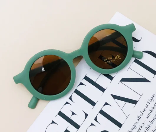 Holiday Party Decoration Children's Sunglasses Glasses Retro Solid Eyeglass For Kids Ultraviolet-proof Round Convenience Glasses