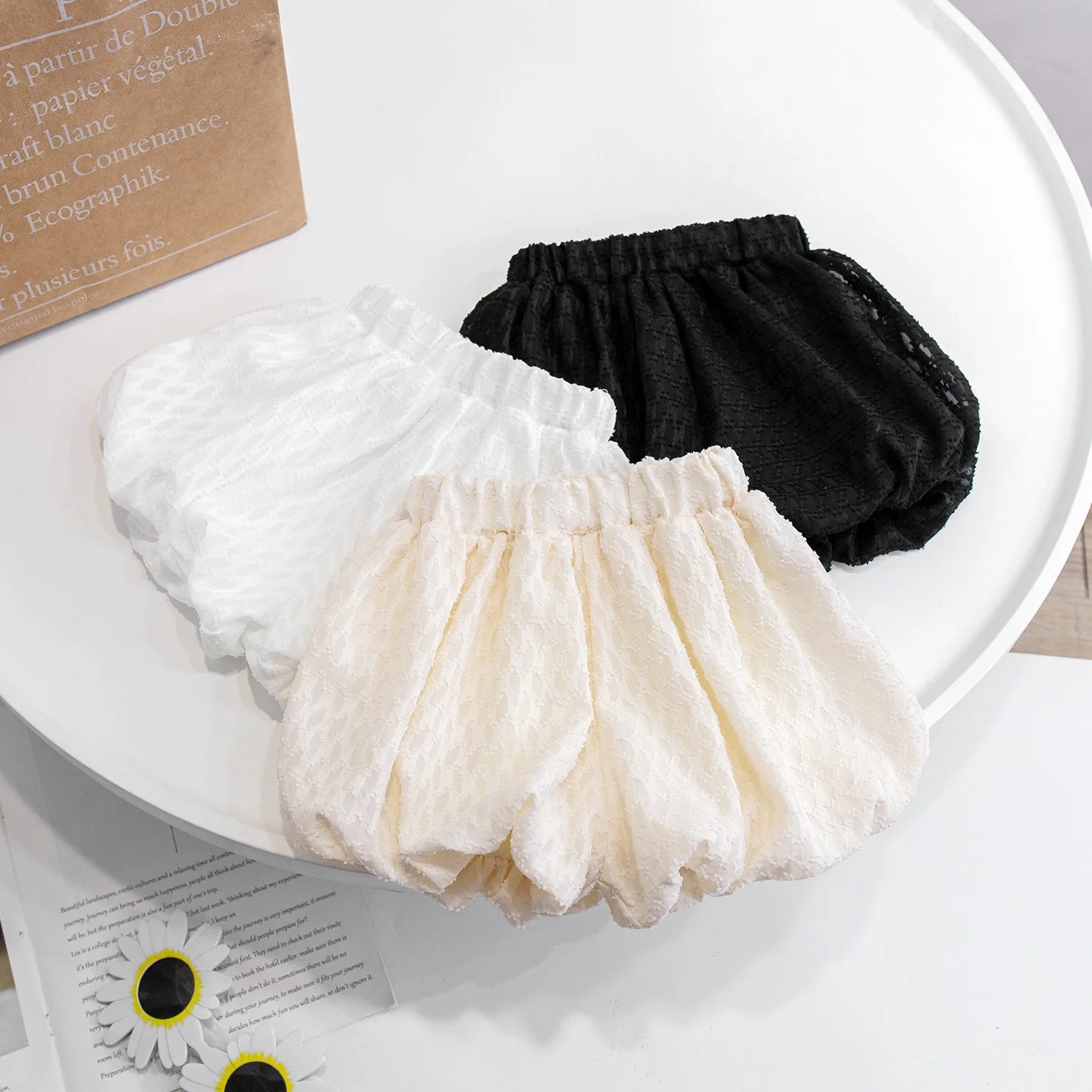 Girls' Summer Shorts New Baby Cute Bubble Lantern Short Pants Children's Korean Style Versatile Dance Hotpants