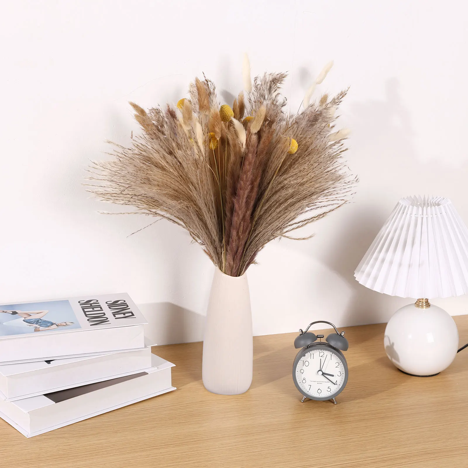 

125 шт. набор сушеных пампасных трав для вазы, естественный элегантный сушеный хвост кролика, декоративная сушеная трава, букет кролика «сделай сам»