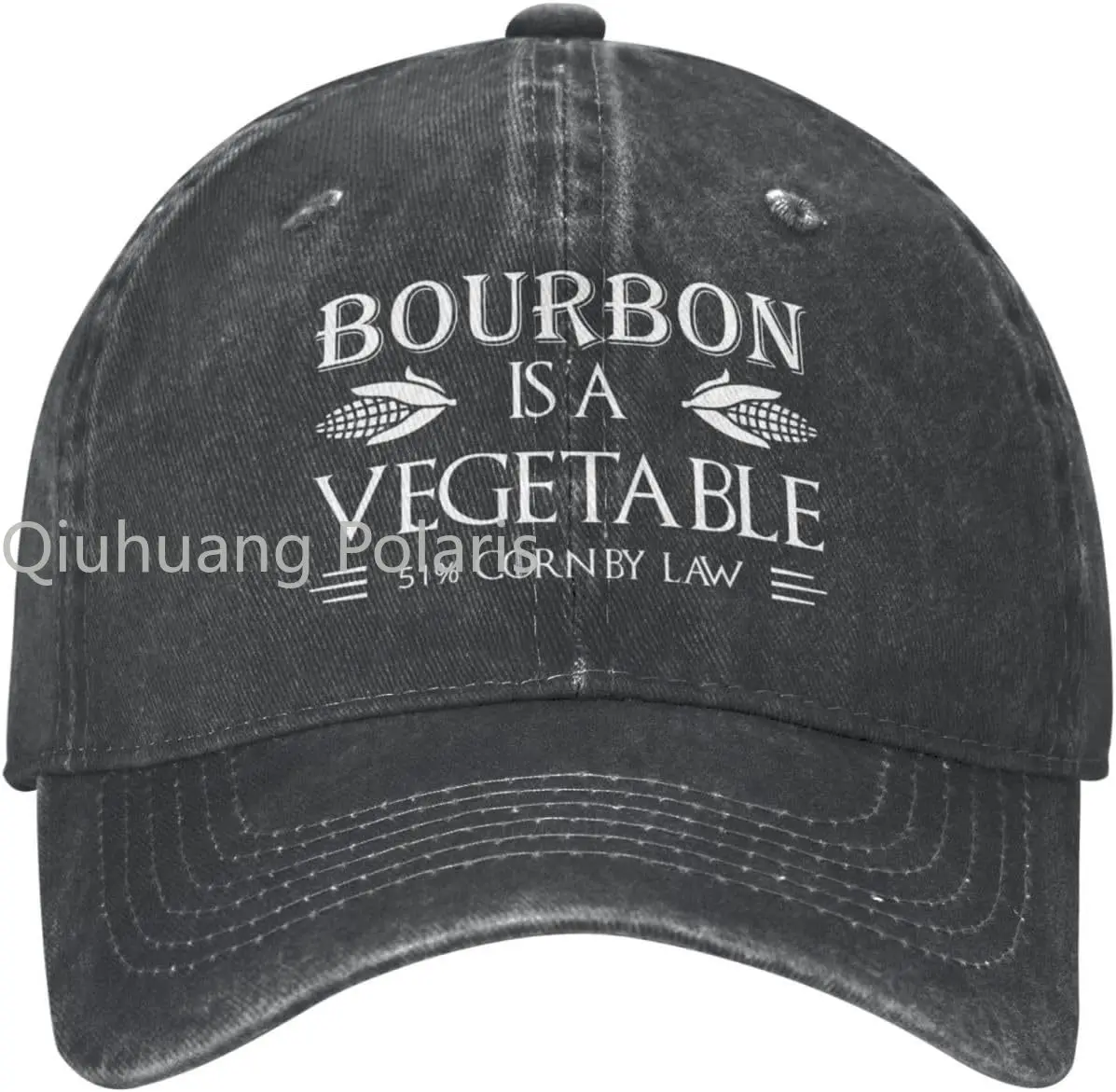 

Funny Hat Bourbon is A Vegetable 51% Corn by Law Hat Men Baseball Cap Vintage Hats