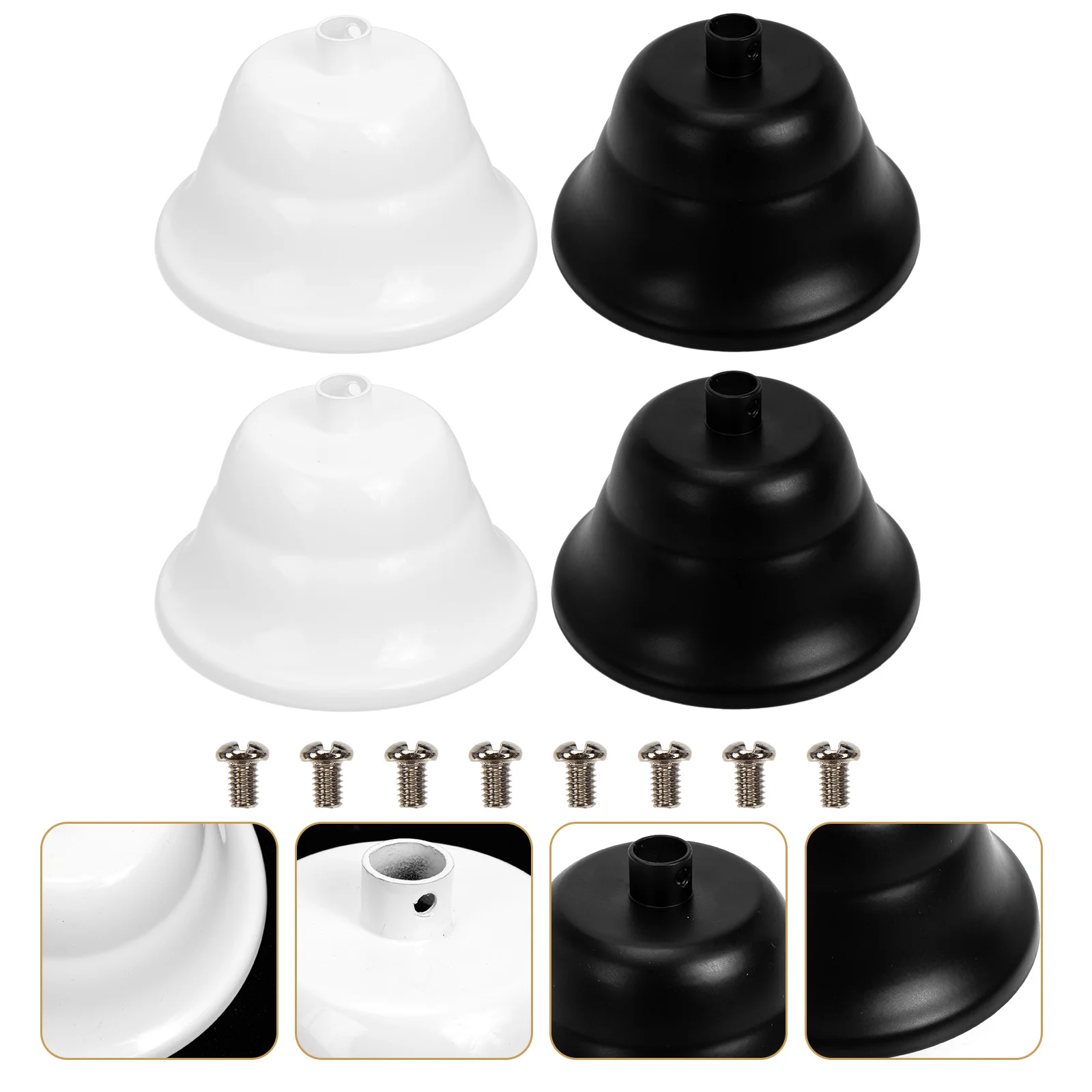 

4 Sets Ceiling Lamp Chandelier Tray Shade Heavy Duty Canopy Kit Iron DIY Accessory