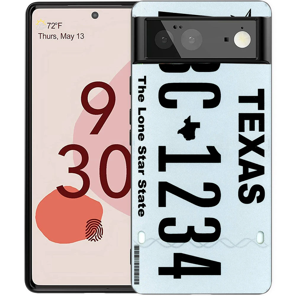 Vintage Humor License Plate Design Phone Case Cover - Shockproof Silicone