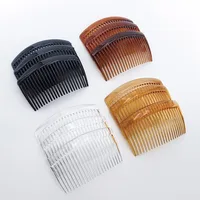 12/50 PCS Plastic Hair Side Comb Simple 23 Teeth Hair Accessories Strong Hold Hair Comb For Women Girls 3 For Each Of 4 Colors